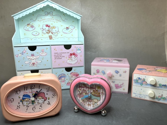 キキララの小物入れ・時計、サンリオキャラクターの小物入れ