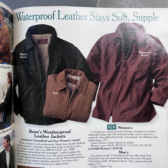 L.L.Bean、レザージャケット